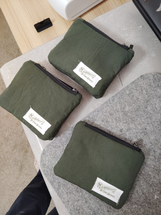 Dark Green Zip Pouch